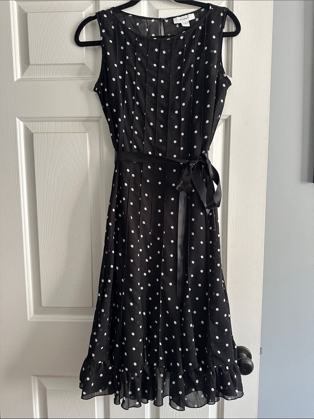 Women’s black and white polka dot dress